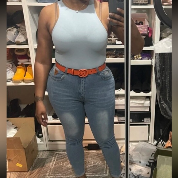 Bodysuit basic cloudy gray sexy tank top style womens - Picture 9 of 9